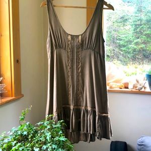 Olive and lace boho tunic